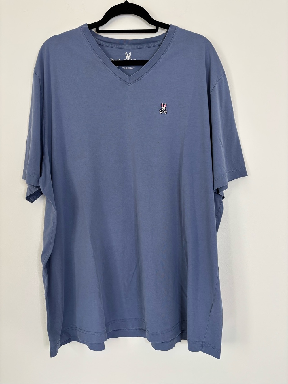 Psycho Bunny Blue V-Neck Short Sleeve Tee